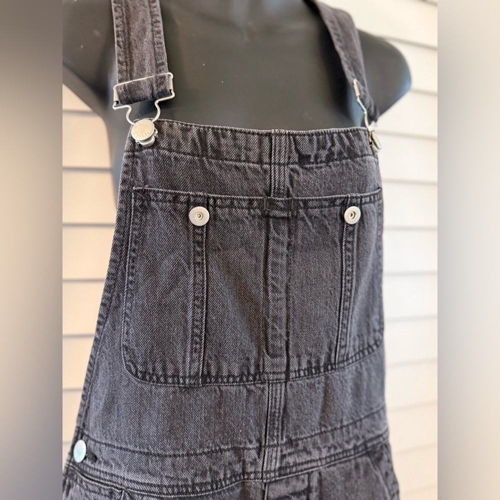 Free People We The Free Ziggy Denim Overalls Black Size 24 - Picture 6 of 10